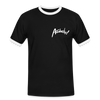 Auwacka! - Männer Ringer T-Shirt - black/white