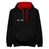 Is So  - Kontrast Hoodie - black/red