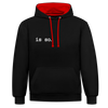 Is So  - Kontrast Hoodie - black/red