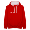 Is So  - Kontrast Hoodie - red/white