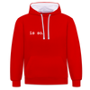 Is So  - Kontrast Hoodie - red/white