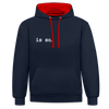 Is So  - Kontrast Hoodie - navy/red