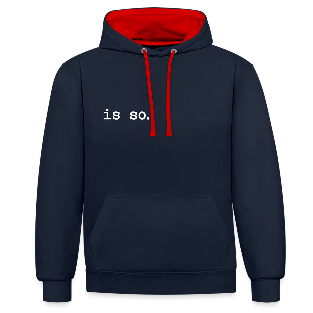 Is So  - Kontrast Hoodie - navy/red