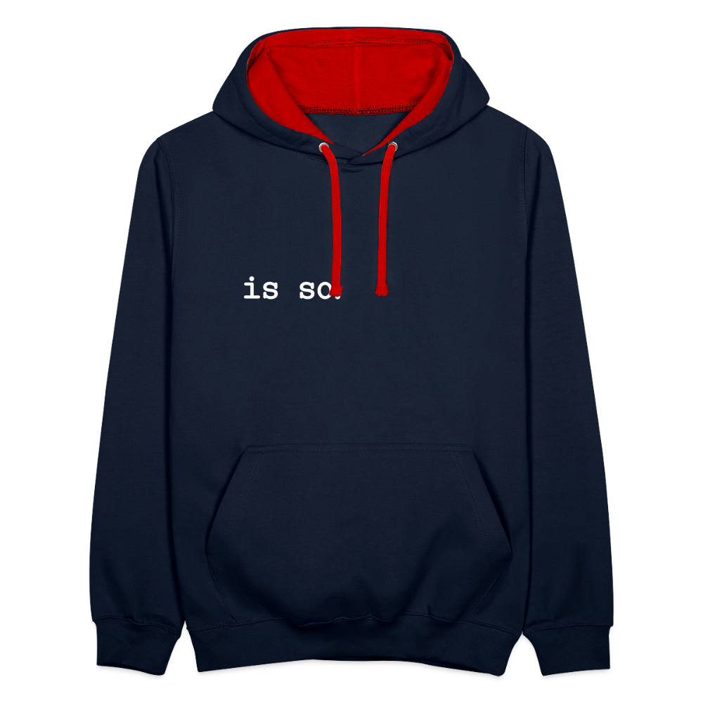 Is So  - Kontrast Hoodie - navy/red
