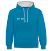 Is So  - Kontrast Hoodie - peacock blue/heather grey