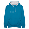 Is So  - Kontrast Hoodie - peacock blue/heather grey