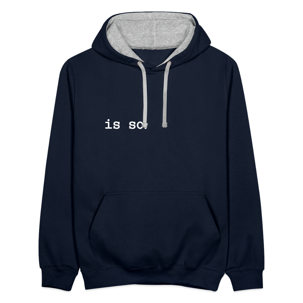 Is So  - Kontrast Hoodie - navy/heather grey