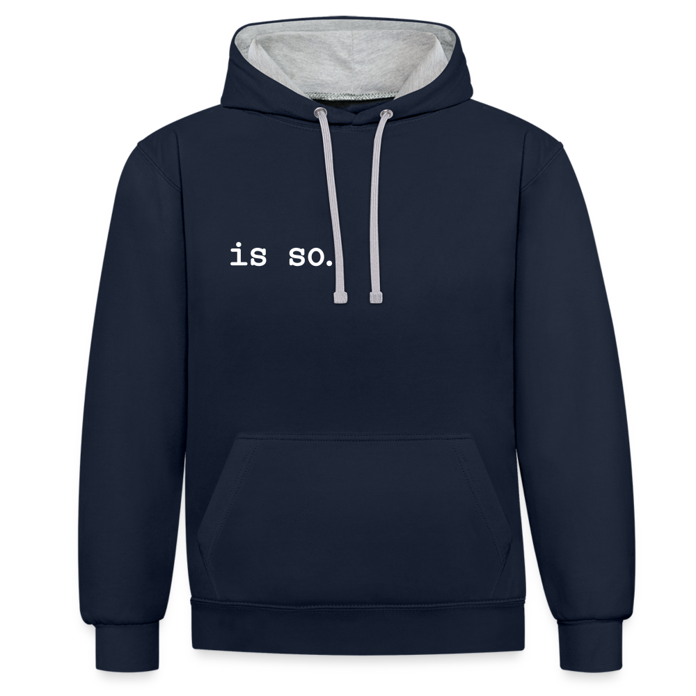Is So  - Kontrast Hoodie - navy/heather grey