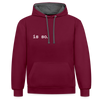 Is So  - Kontrast Hoodie - burgundy/charcoal