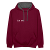 Is So  - Kontrast Hoodie - burgundy/charcoal