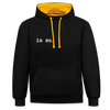 Is So  - Kontrast Hoodie - black/gold