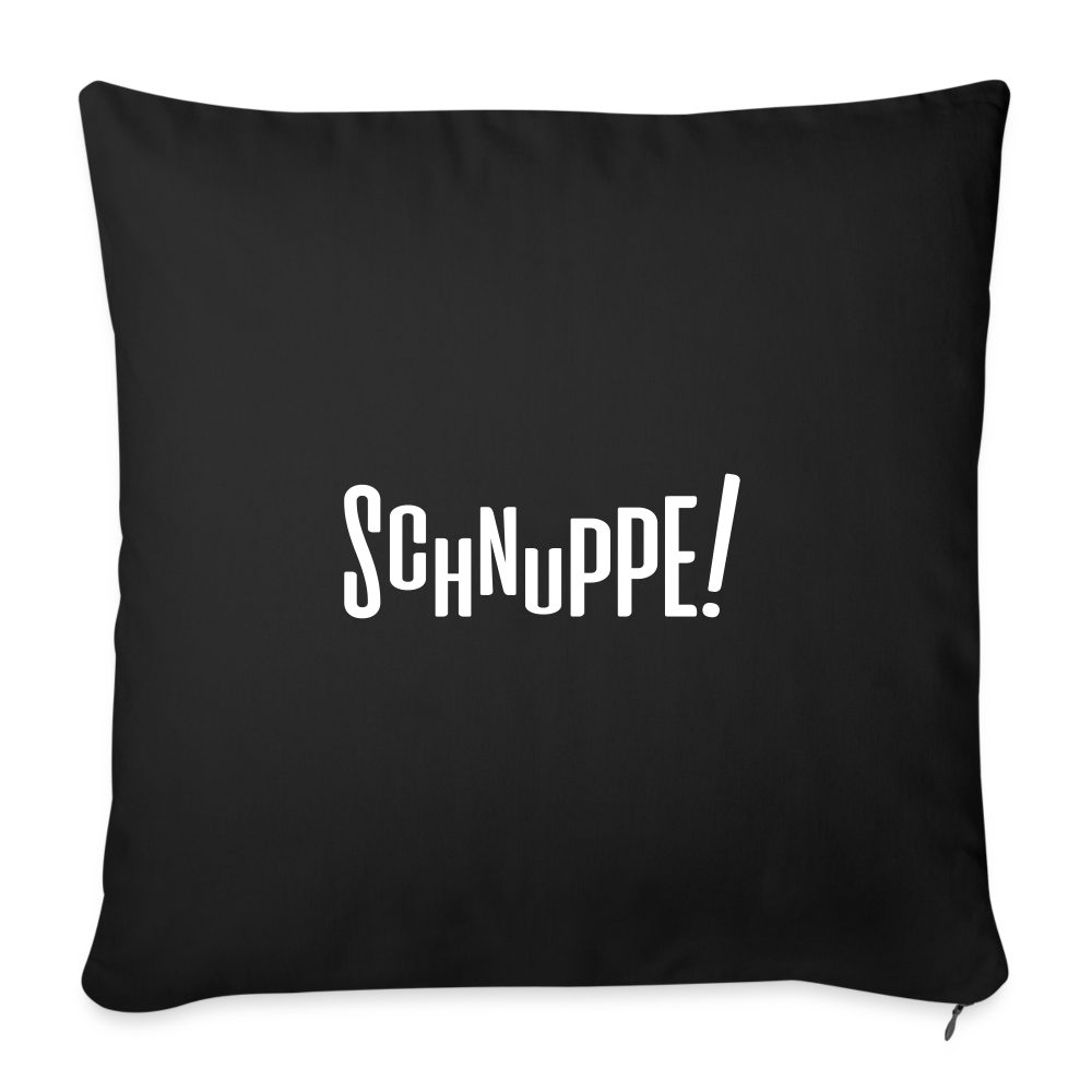 Schnuppe! - Sofakissen mit Füllung (45 x 45 cm) - black