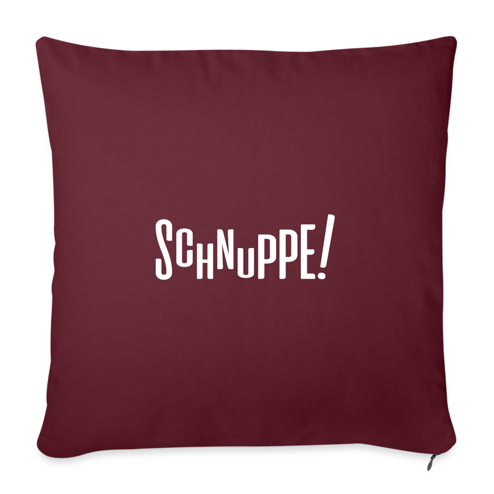 Schnuppe! - Sofakissen mit Füllung (45 x 45 cm) - burgundy