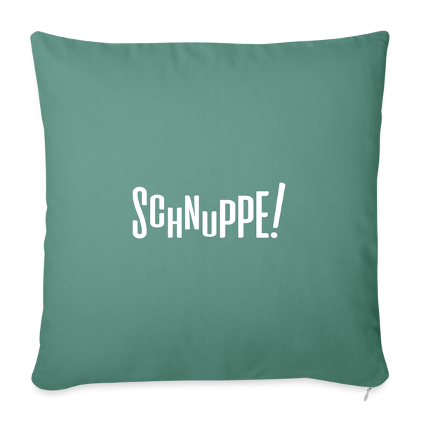 Schnuppe! - Sofakissen mit Füllung (45 x 45 cm) - cypress green