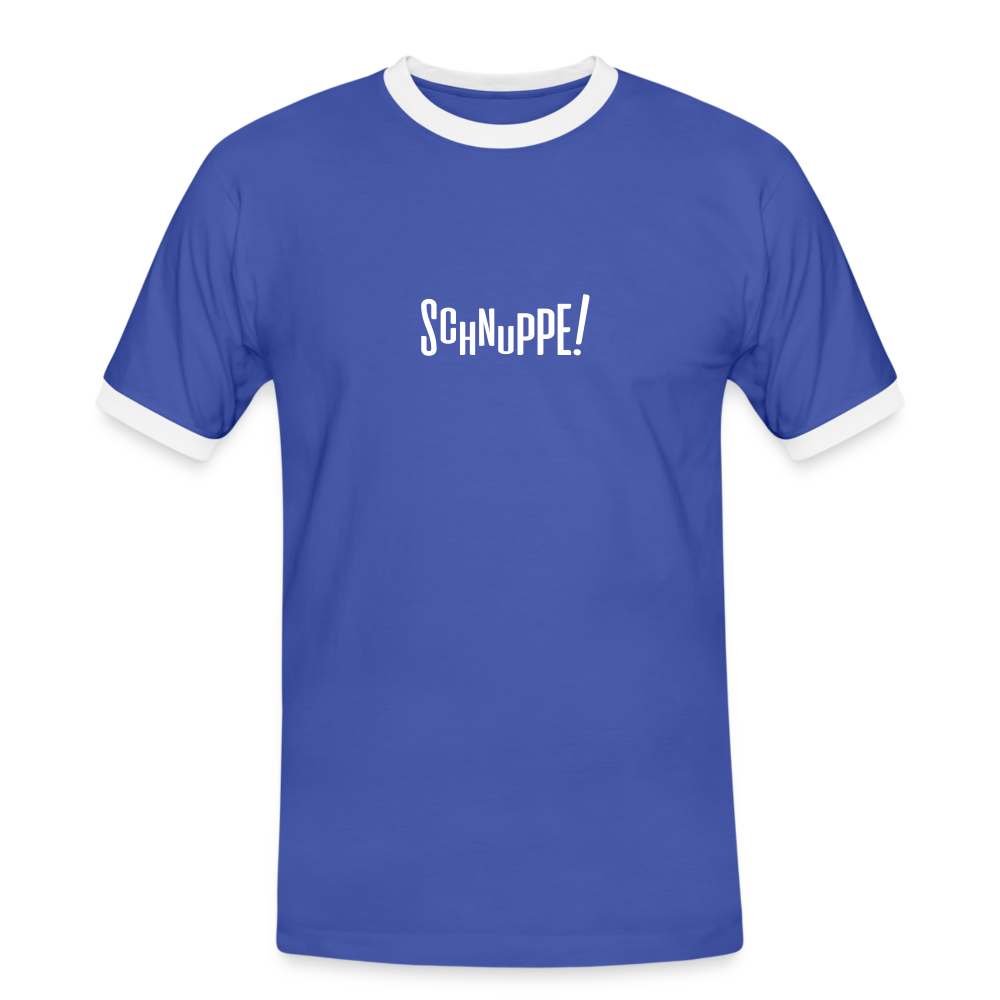 Schnuppe! - Männer Ringer T-Shirt - blue/white