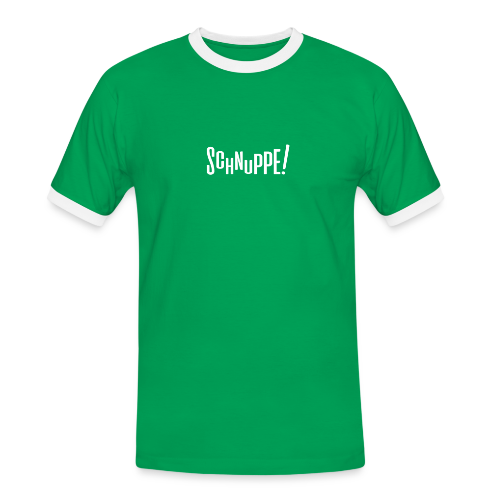 Schnuppe! - Männer Ringer T-Shirt - kelly green/white