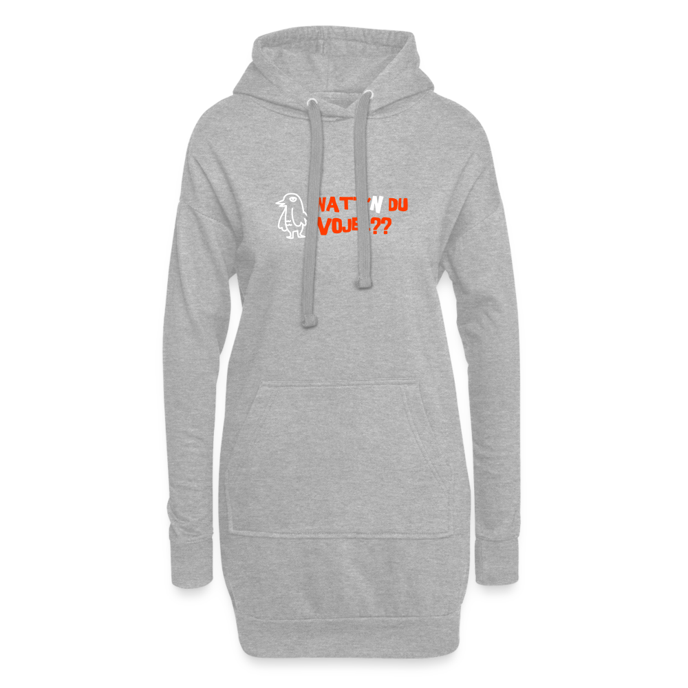 Watt'n du Vojel - Hoodie-Kleid - Grau meliert