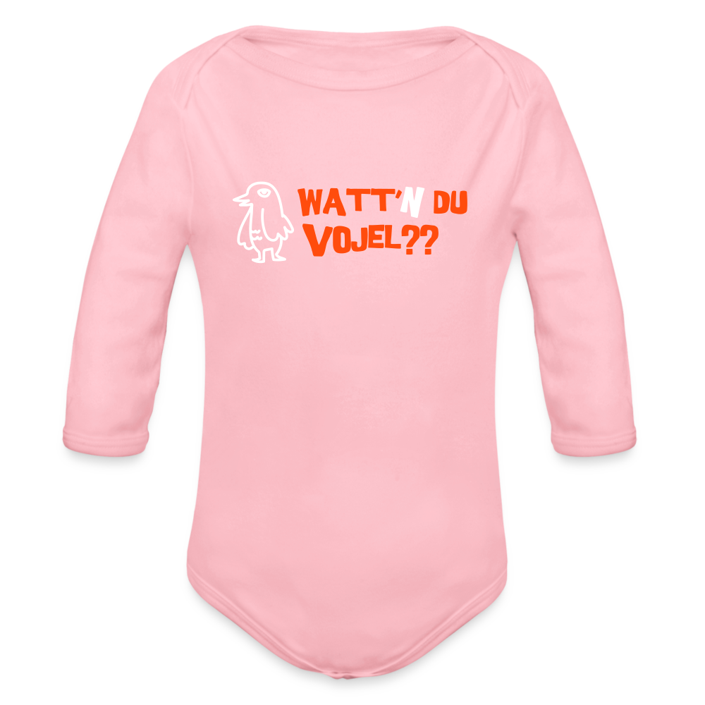 Watt'n du Vojel - Bio-Langarmbody - Hellrosa