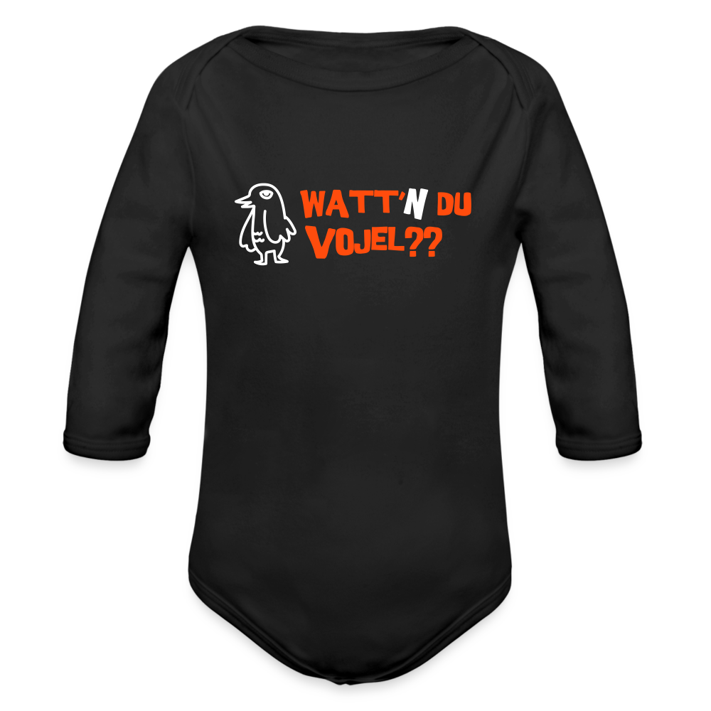 Watt'n du Vojel - Bio-Langarmbody - Schwarz