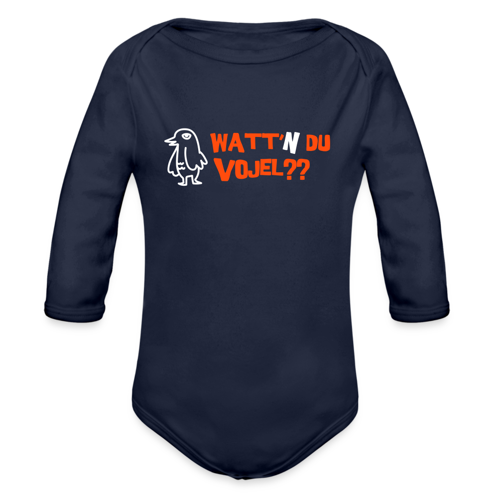 Watt'n du Vojel - Bio-Langarmbody - Dunkelnavy