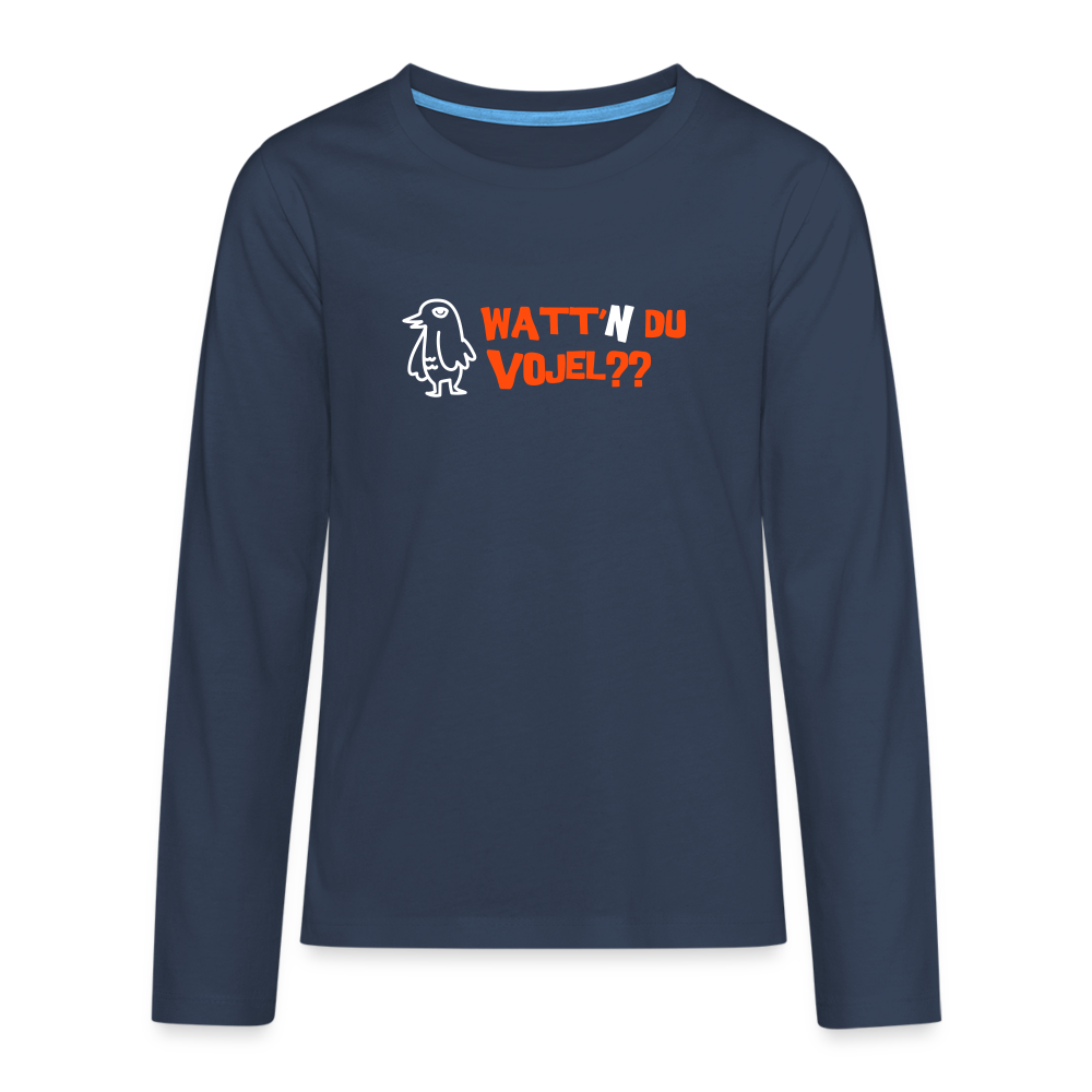 Watt'n du Vojel - Teenager Langarmshirt - Navy