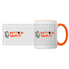 Watt'n du Vojel - Tasse zweifarbig - Weiß/Orange