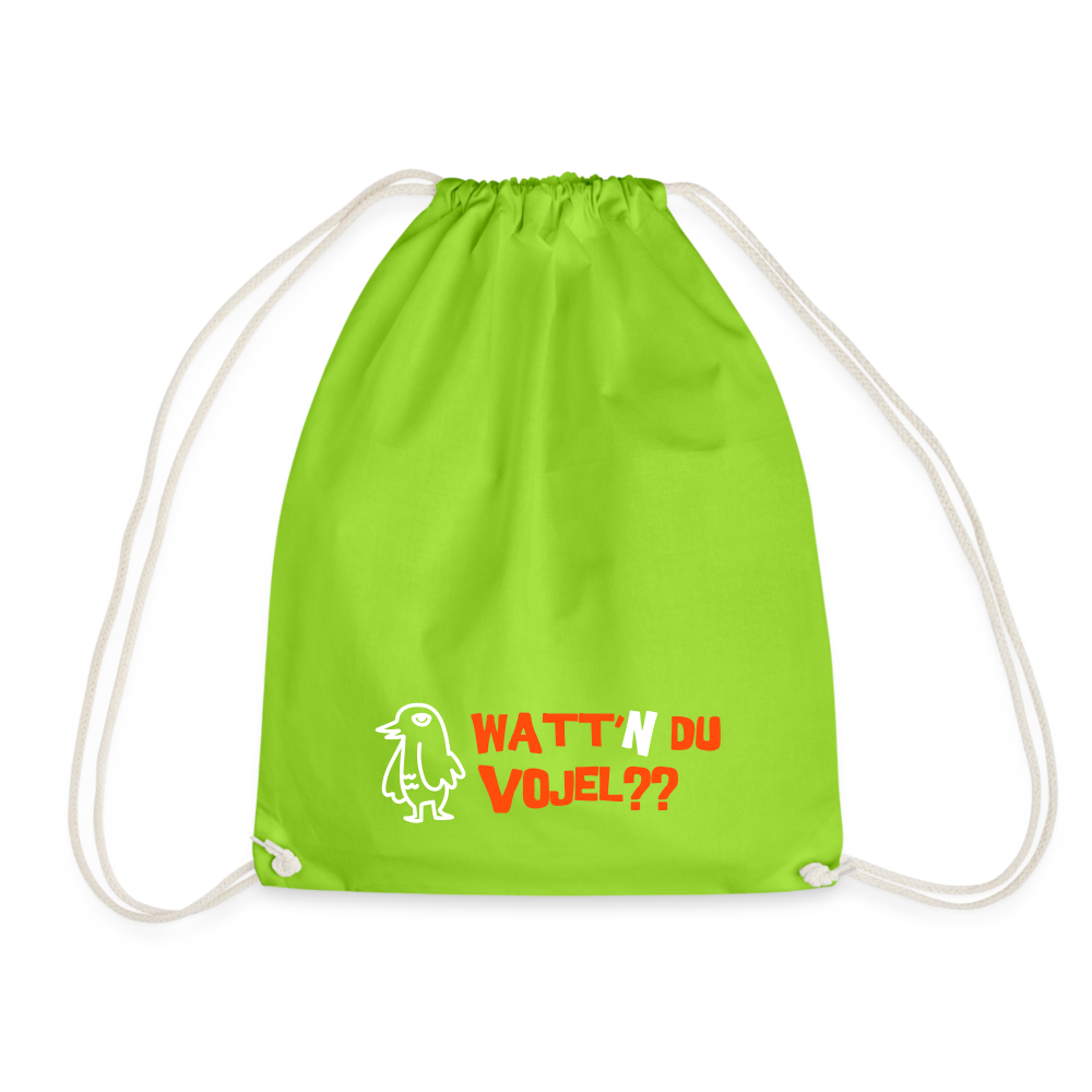 Watt'n du Vojel - Turnbeutel - Neongrün