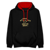 NETT KANN ICK OOCH! - Kontrast Hoodie - Schwarz/Rot