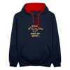 NETT KANN ICK OOCH! - Kontrast Hoodie - Navy/Rot