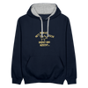 NETT KANN ICK OOCH! - Kontrast Hoodie - Navy/Grau meliert