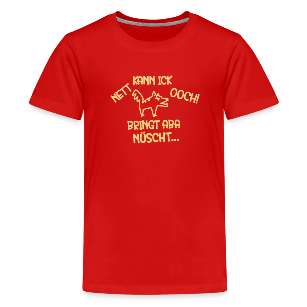 NETT KANN ICK OOCH! - Teenager Premium T-Shirt - Rot
