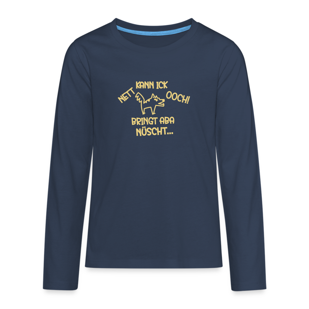 NETT KANN ICK OOCH! - Teenager Langarmshirt - Navy