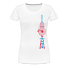 Fernsehturm der Fahrräder - Frauen Premium T-Shirt - weiß