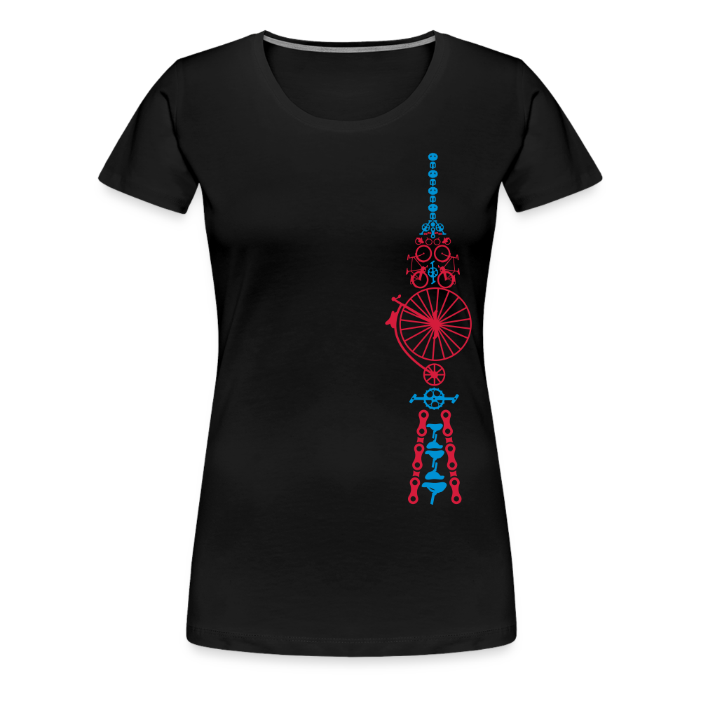 Fernsehturm der Fahrräder - Frauen Premium T-Shirt - Schwarz