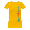 Fernsehturm der Fahrräder - Frauen Premium T-Shirt - Sonnengelb