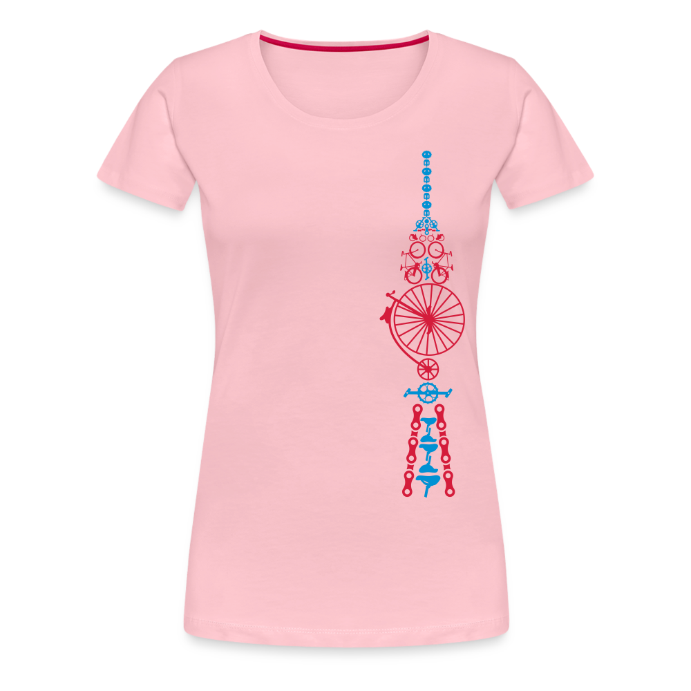 Fernsehturm der Fahrräder - Frauen Premium T-Shirt - Hellrosa