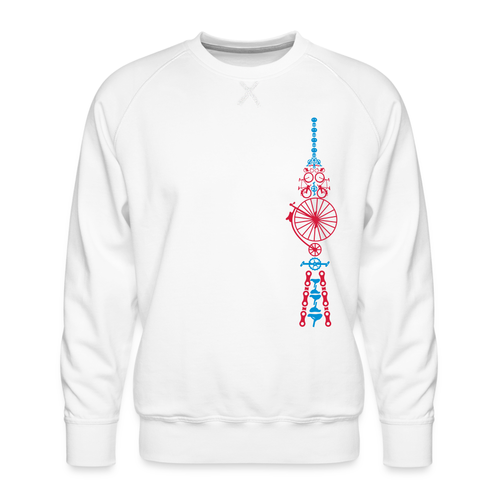 Fernsehturm der Fahrräder - Männer Premium Sweatshirt - weiß