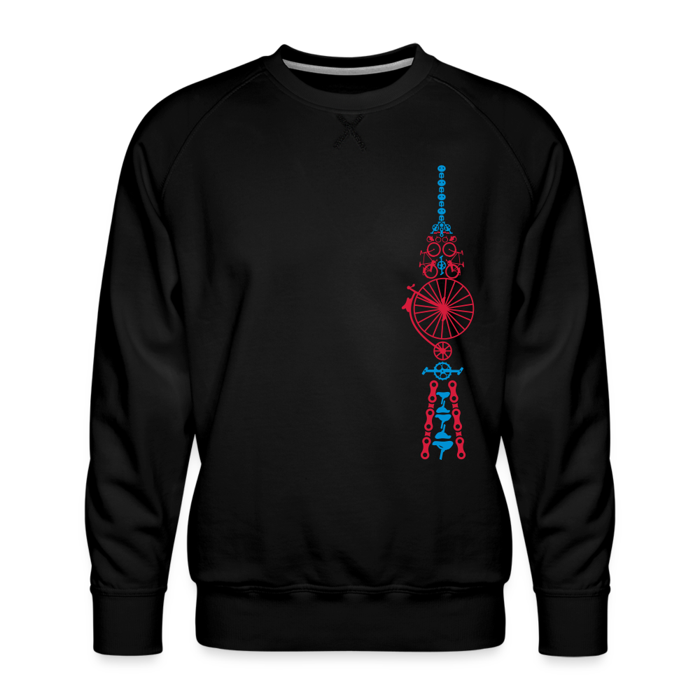 Fernsehturm der Fahrräder - Männer Premium Sweatshirt - Schwarz