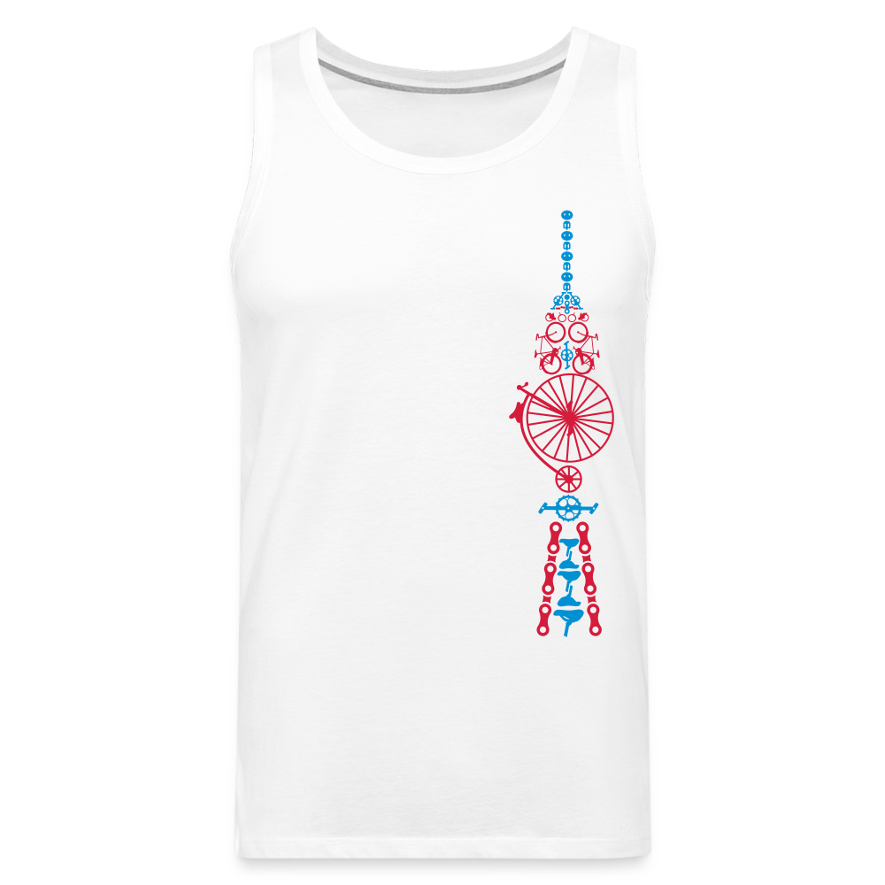 Fernsehturm der Fahrräder - Männer Premium Tank Top - weiß