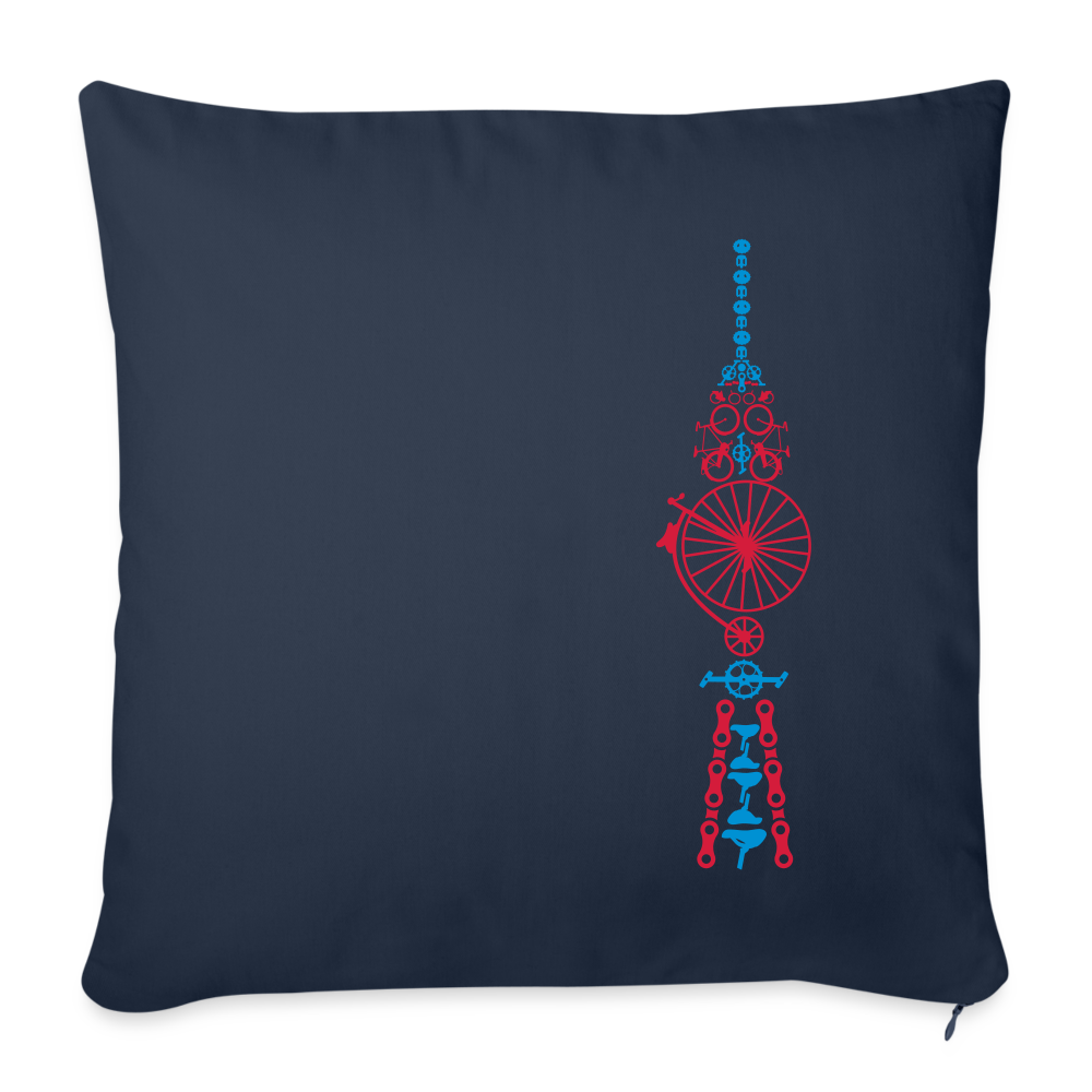 Fernsehturm der Fahrräder - Sofakissen mit Füllung (45 x 45 cm) - Navy
