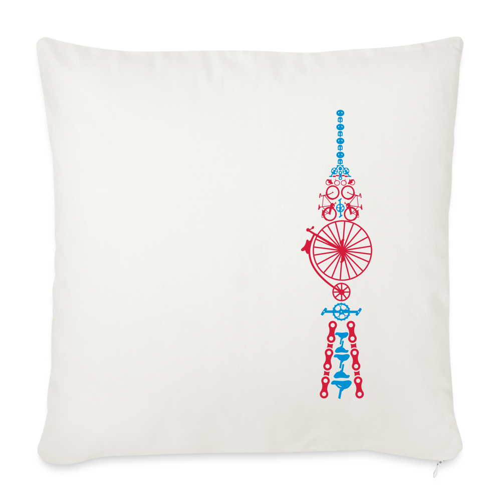 Fernsehturm der Fahrräder - Sofakissen mit Füllung (45 x 45 cm) - Naturweiß