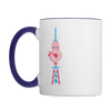 Fernsehturm der Fahrräder - Tasse zweifarbig