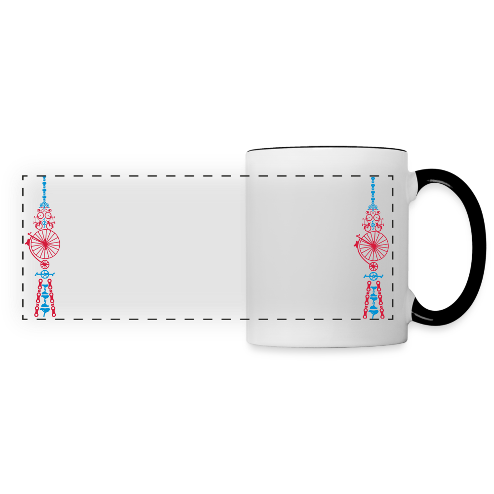 Fernsehturm der Fahrräder - Tasse zweifarbig - Weiß/Schwarz