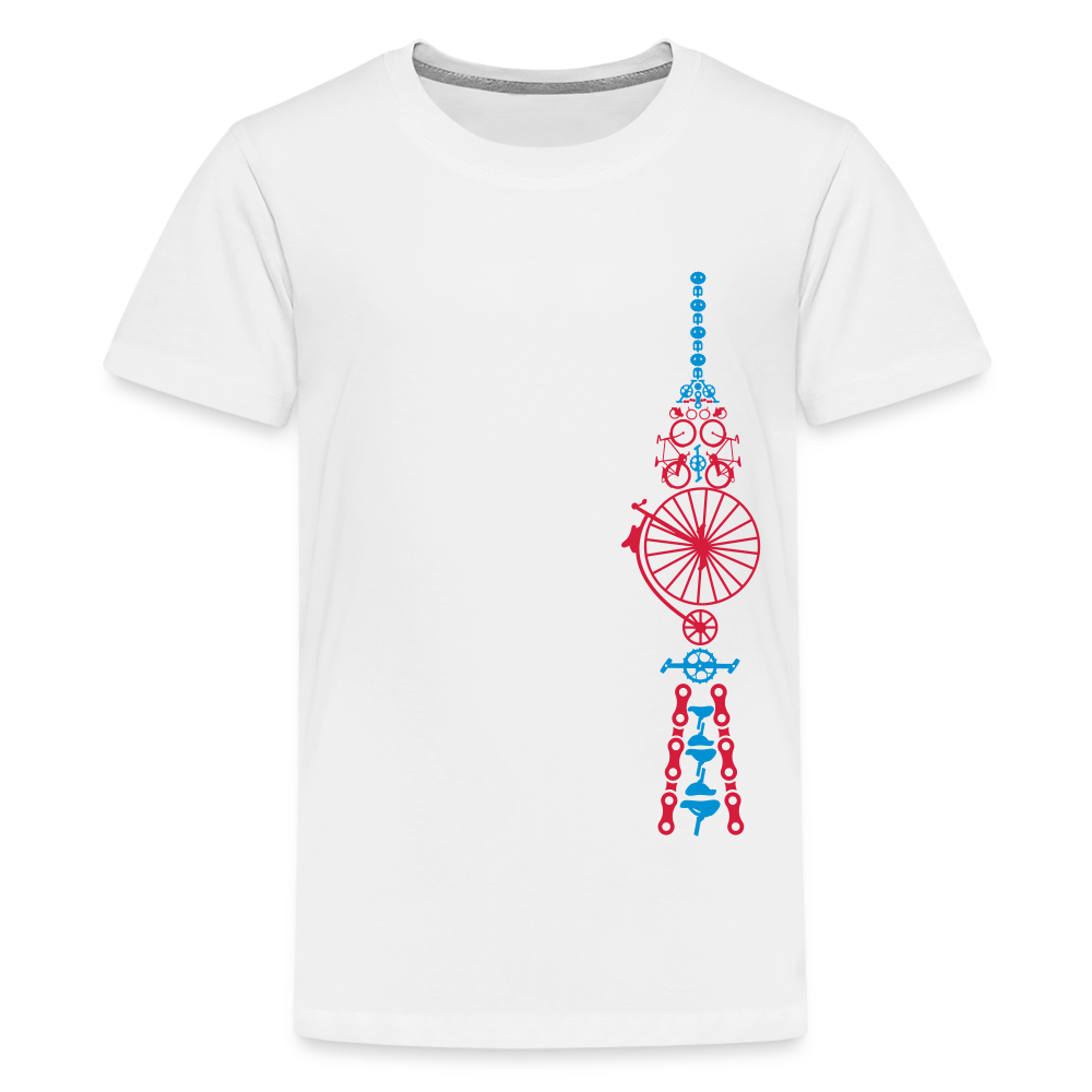 Fernsehturm der Fahrräder - Teenager Premium T-Shirt - weiß