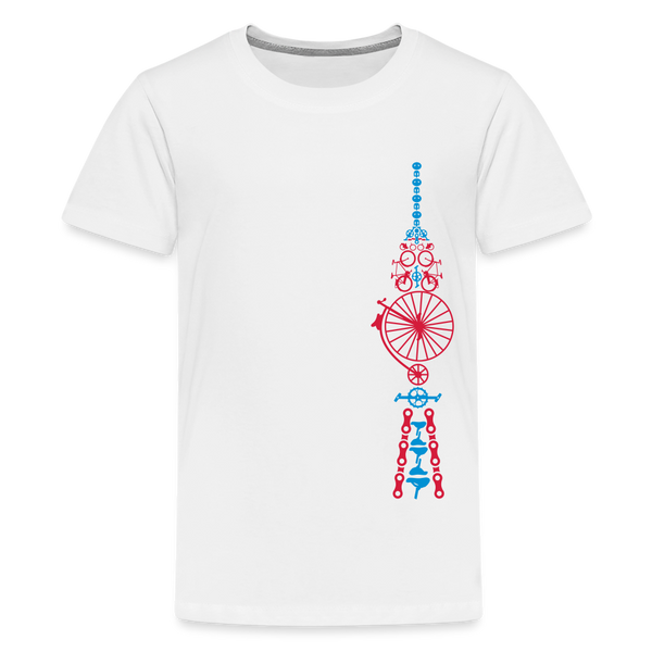 Fernsehturm der Fahrräder - Teenager Premium T-Shirt - weiß