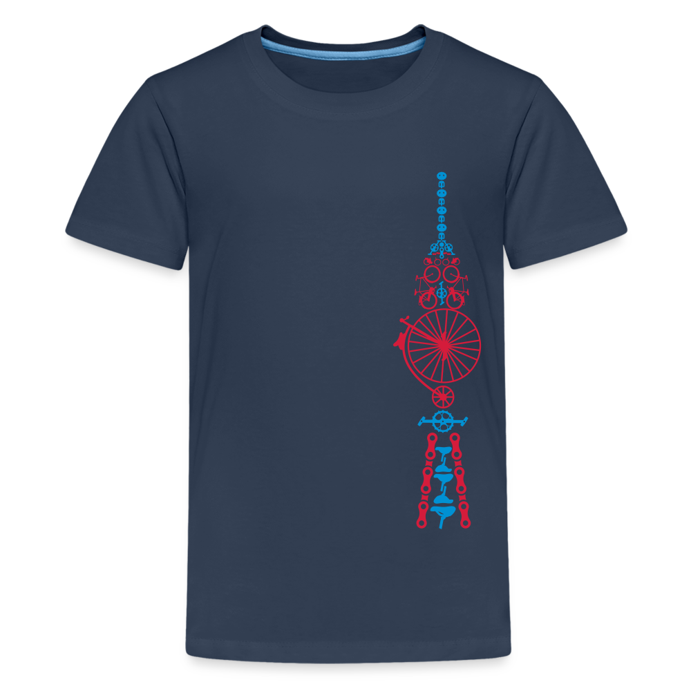 Fernsehturm der Fahrräder - Teenager Premium T-Shirt - Navy