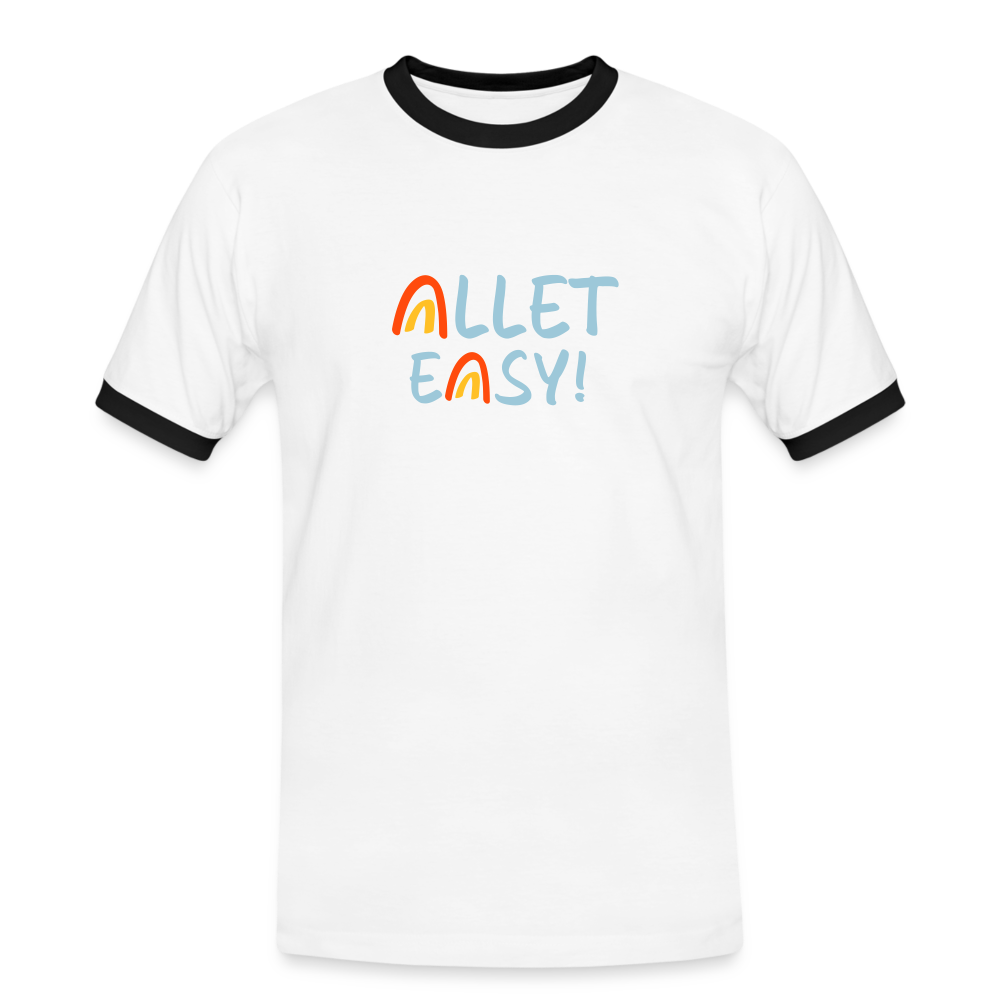 Allet Easy! - Männer Ringer T-Shirt - Weiß/Schwarz