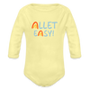 Allet Easy! - Bio-Langarmbody - Hellgelb