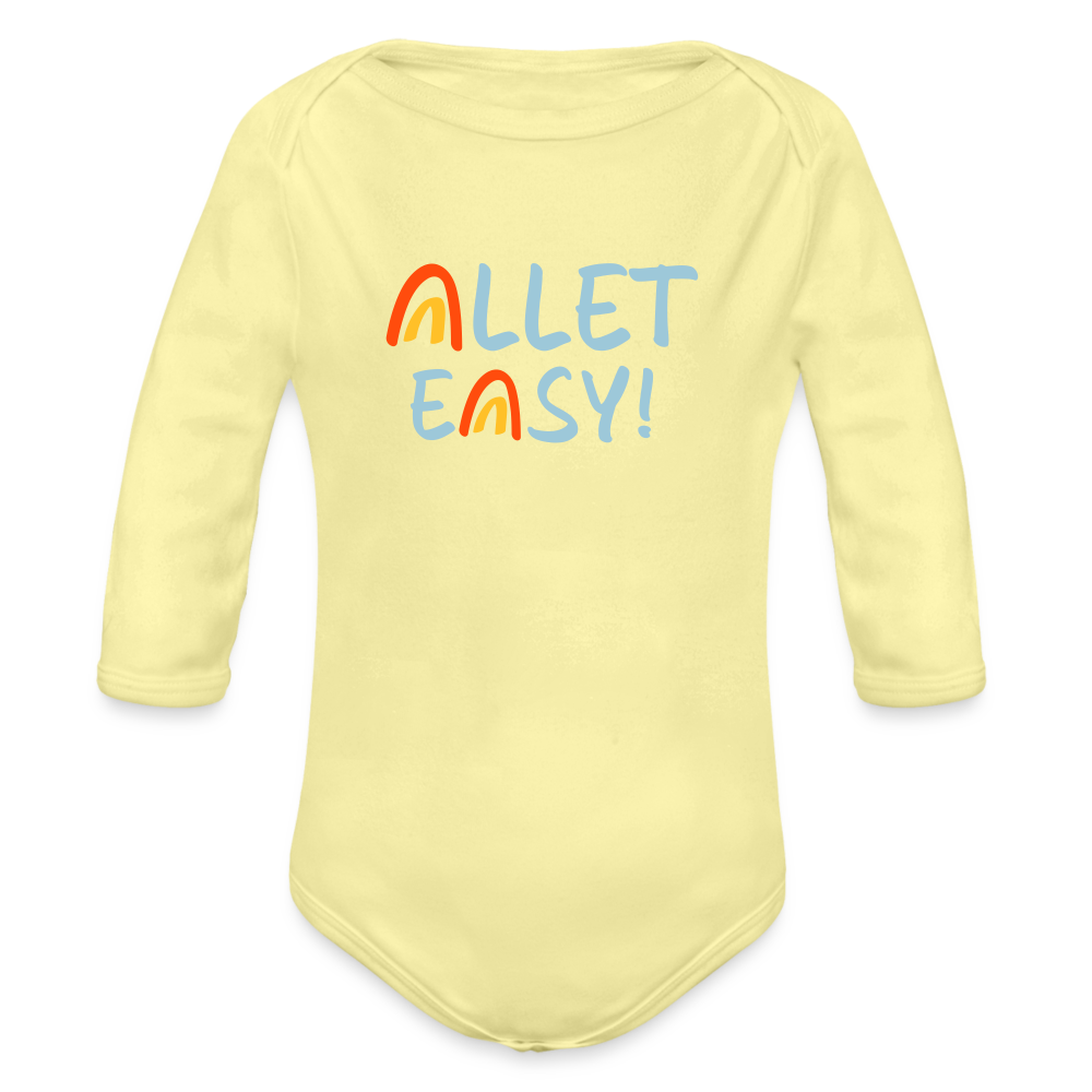 Allet Easy! - Bio-Langarmbody - Hellgelb