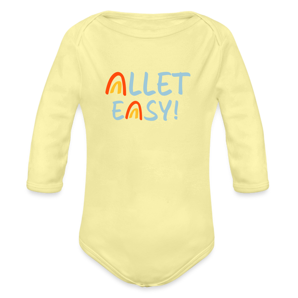 Allet Easy! - Bio-Langarmbody - Hellgelb